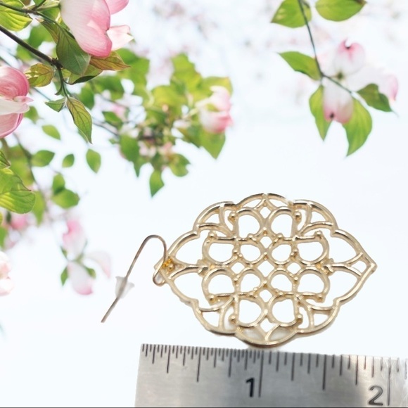 Gold Plated Sterling Silver Large Bohemia Earrings - Picture 2 of 3